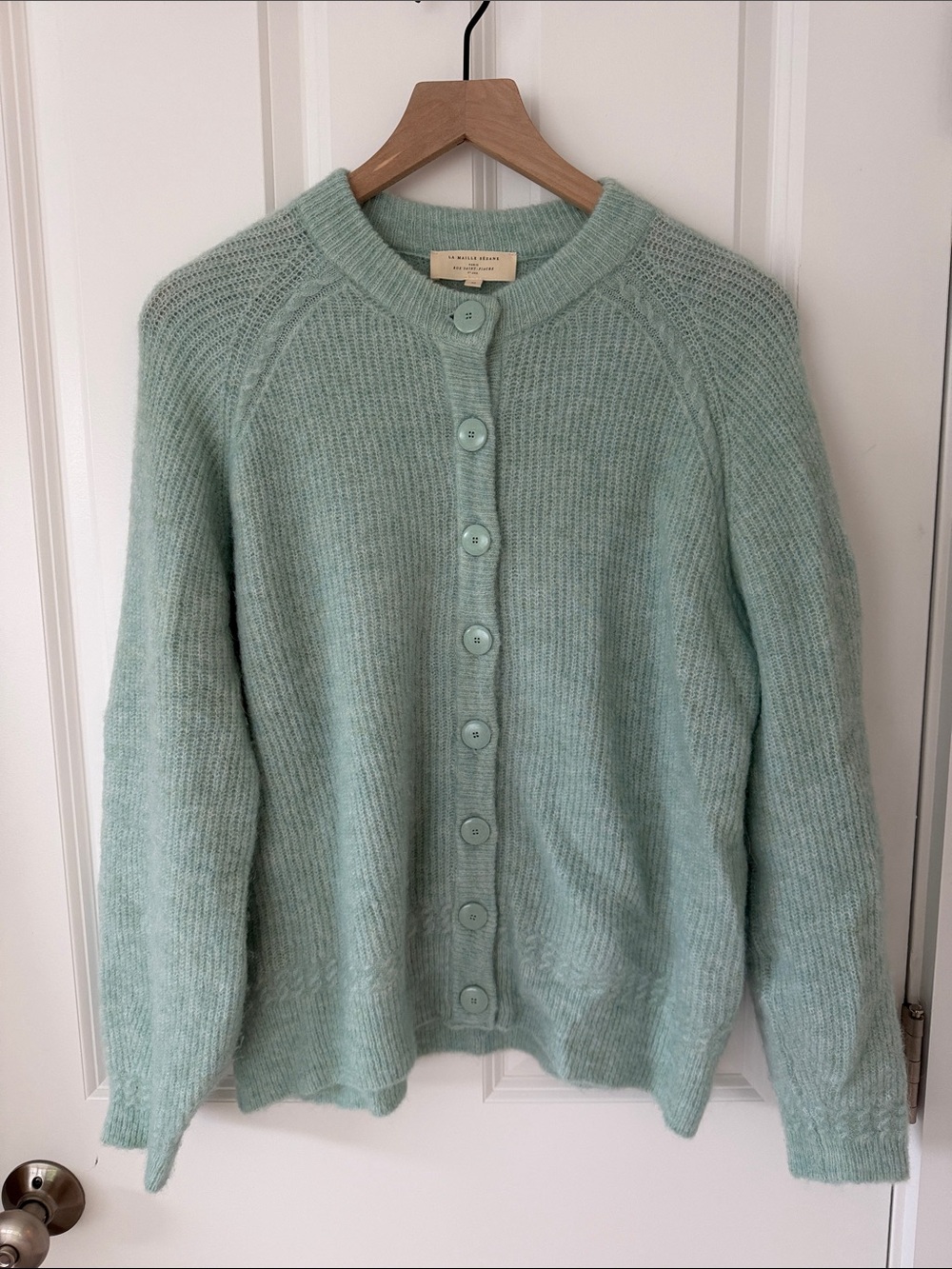 Sezane Othello Cardigan Sea Green - Size M